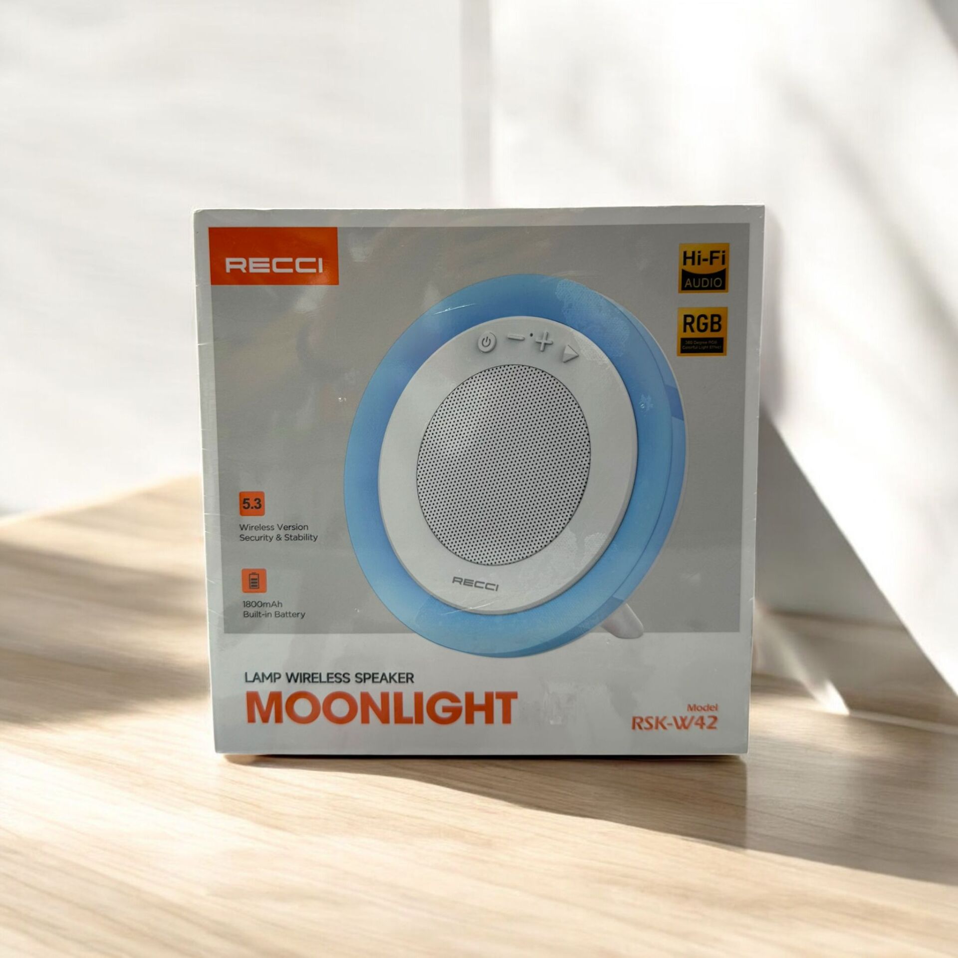 Recci RSK-W42 Moonlight Serisi Rgb Işıklı Kablosuz Bluetooth V5.3 Hoparlör