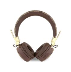 Kulak Üstü Bluetooth Kulaklık Guess Lisanslı Pu Deri Ayarlanabilir Tasarım Kahverengi