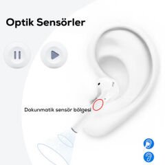 WIWU Bluetooth Kulaklık Wiwu Airbuds SE Type-C Şarj Portlu Kulakiçi Tasarım Beyaz