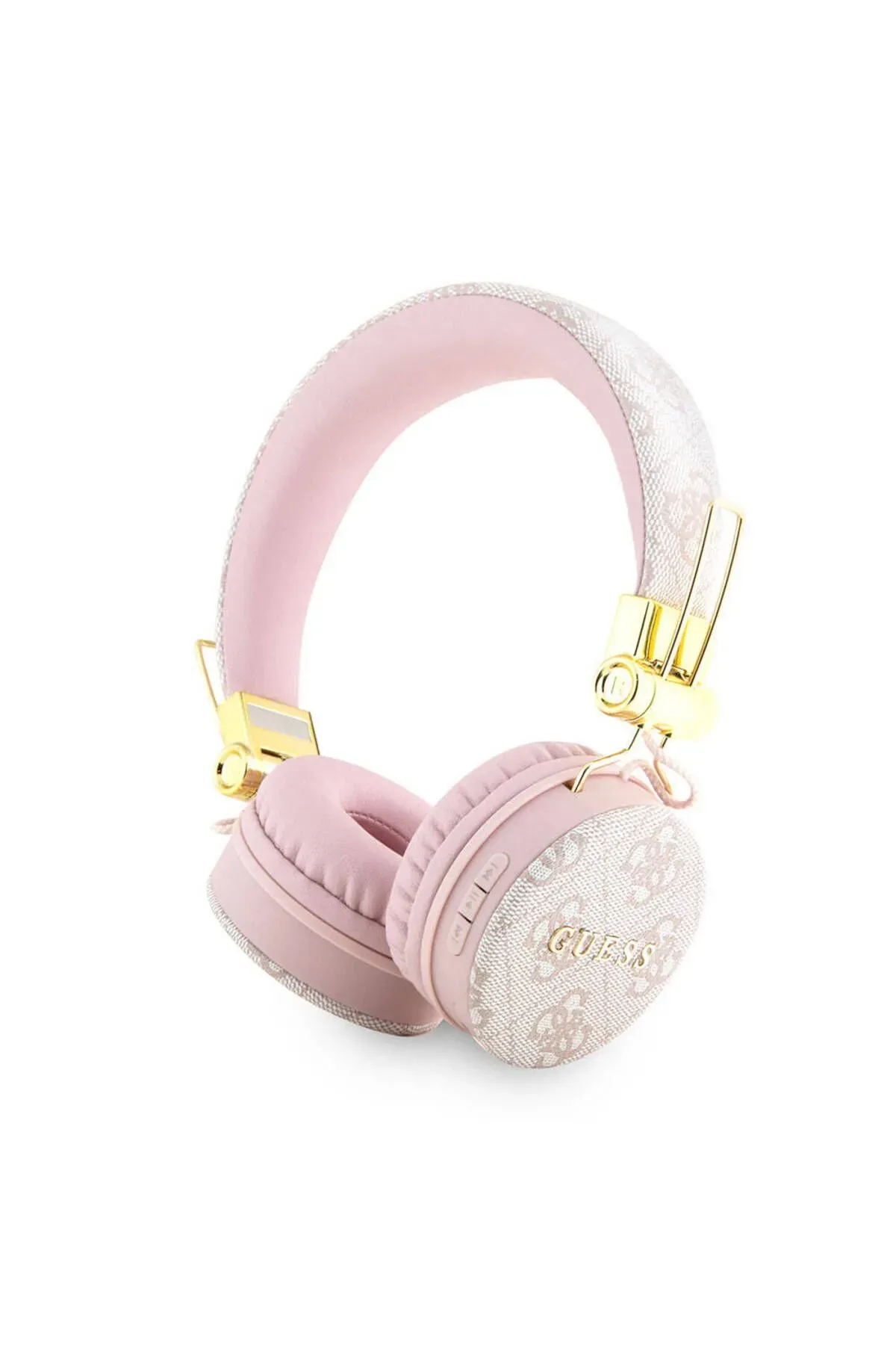Guess Kulak Üstü Bluetooth Kulaklık Lisanslı PU Deri Ayarlanabilir Tasarım Pembe