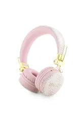 Guess Kulak Üstü Bluetooth Kulaklık Lisanslı PU Deri Ayarlanabilir Tasarım Pembe